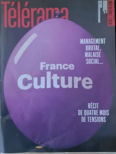 Telerama. N 3812. 4 Au 10 Février 2023# France Culture Malaise Social