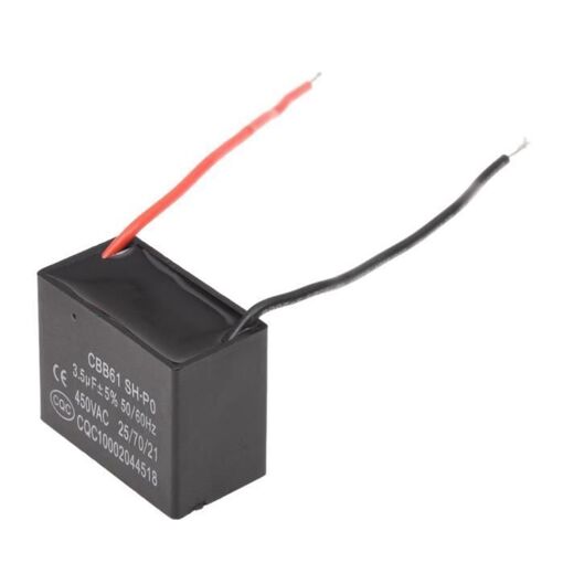 Condensateur De Démarrage Moteur CBB61 - 4µF (4 Microfarads) - 450V - Pour Ventilateur, Moteur - Neuf