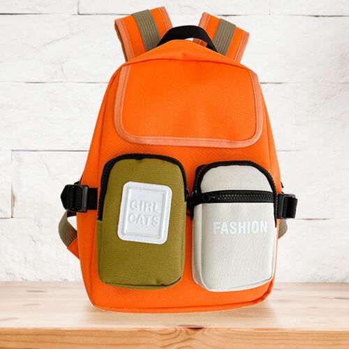Interrupteur sac à dos en nylon pour enfants, cartable portable, grande capacité, simple, multi-poches, document assressentipour enfants, garçons, filles, mode