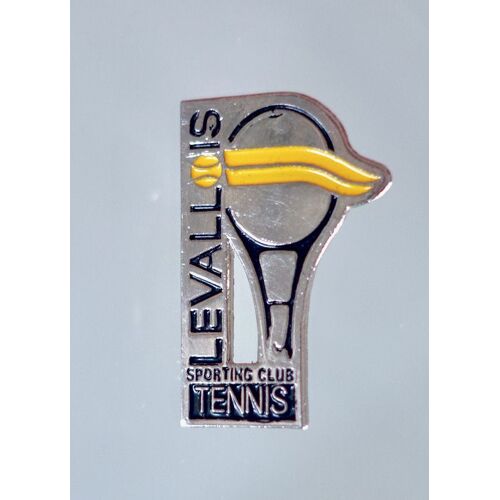Pins Tennis, Sporting Club Levallois Perret, Logo, Hauts-De-Seine, Ile De France. Pins Sport, Tourisme, Ville. Balle Jaune