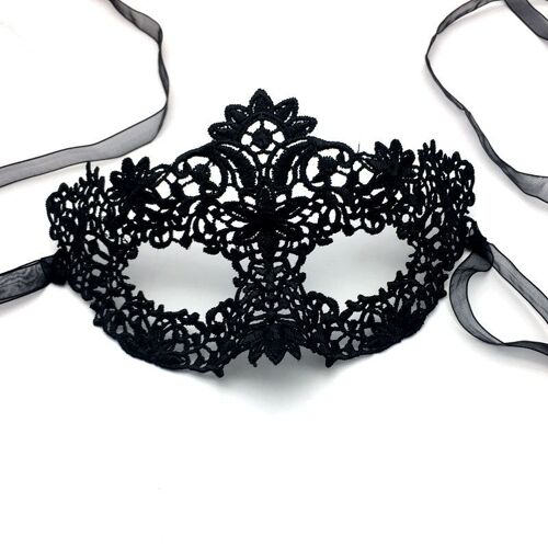 Masque Mascarade Noir Dentelle Masque Demi Visage Sexy Masque Pour Les Yeux Halloween Cos Fête