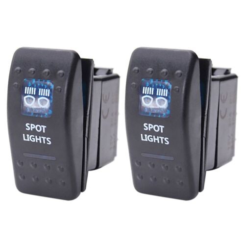 2 Interrupteurs À Bascule Pour Voiture, Bateau, Arb Carling, Double Led, Spst On-Off, 12/24v, Ce 10a 3
