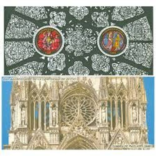 500ème Anniversaire De La Cathédrale De Reims : Vitraux Bloc Souvenir N° 58 Année 2011 N° 4549 4550 Yvert Et Tellier Luxe