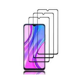 Hqselection® Lot De 3 Verre Trempé Pour Xiaomi Redmi 9 .Film De Protection D'écran Couverture Complète Noir - Anti Rayures - Ultra Résistant Dureté 9h