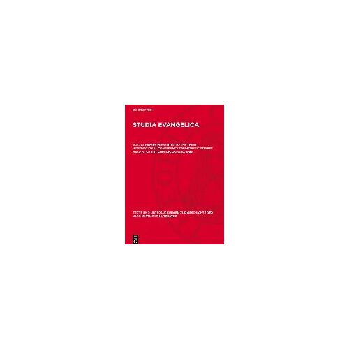 Studia Evangelica, Vol. Vi, Papers Presented To The Third International Conference On Patristic Studies Held At Christ Church, Oxford, 1959