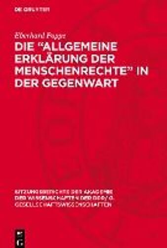 Die "Allgemeine Erklärung Der Menschenrechte" In Der Gegenwart