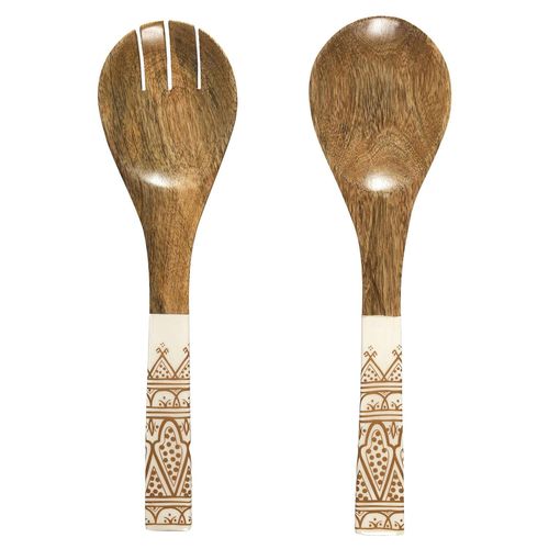 Couverts À Salade En Manguier Mira Orange