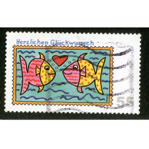 Timbre Oblitéré Deutschland, Herzlichen Gluckwunsch, 55