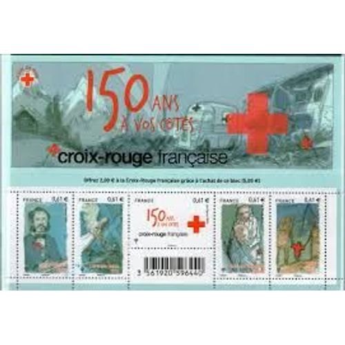 Au Profit De La Croix Rouge : 150 Ans De La Croix Rouge Française Feuillet 4910 Année 2014 N° 4910 4911 4912 4913 1914 Yvert Et Tellier Luxe