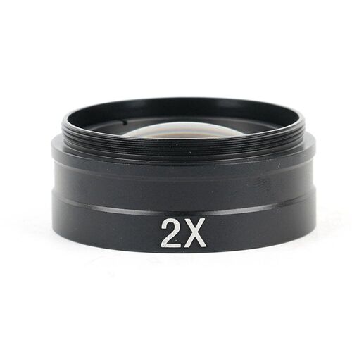 Microscope Monoculaire Professionnel Objectif Auxiliaire Lentille De Barlow 2x Filetage D'installation 42mm Pour 10a 120x 180x 300x