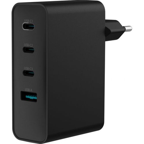 Chargeur USB universel Natec GaN 100W, 3X USB-C, 1X USB-A, Noir
