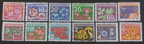 Tchécoslovaquie Taxe Oblitéré N° 102 Et + Lot De 12 Timbres De 1971-72