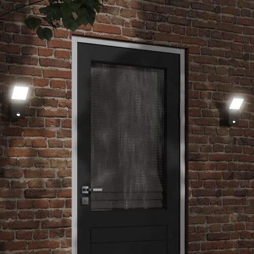 Vidaxl Applique Murale Led D'extérieur Avec Capteurs Noir