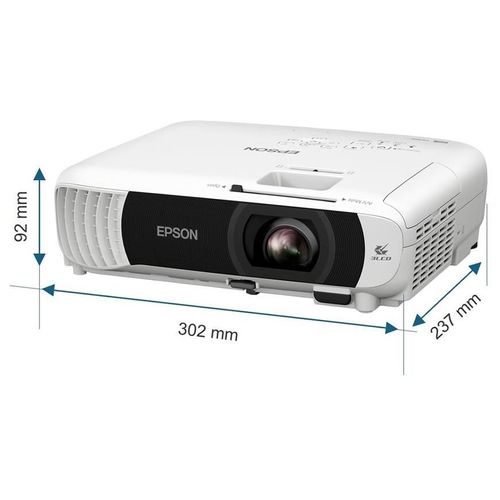 Epson EB-W55 - Projecteur 3LCD - portable - 4000 lumens (blanc) - 4000 lumens (couleur) - WXGA (1280 x 800) - 16:10 - 802.11n sans fil/Miracast - blanc