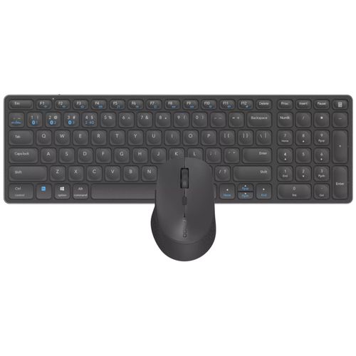 Rapoo 9700M - Ensemble clavier et souris - sans fil - 2.4 GHz, Bluetooth 4.0, Bluetooth 3.0, Bluetooth 5.0 - QWERTY - noir
