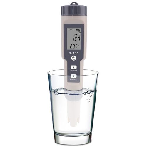 Compteur d'eau numérique 4 en 1 pour la salinité, TDS, EC, température