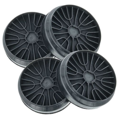 vhbw 4x Filtres à charbon actif compatible avec Bosch DHZ5275, DWK87EM60, DWK87EM60/01, DWK09G660/02, DWK67EM60, DHZ5276 hotte aspirante - 19 cm