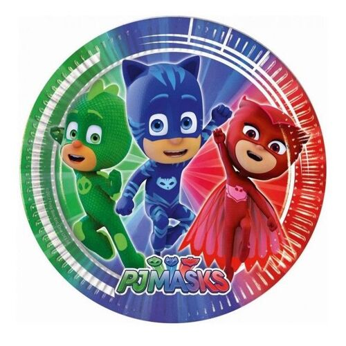 8 ASSIETTES CARTON PJ MASKS