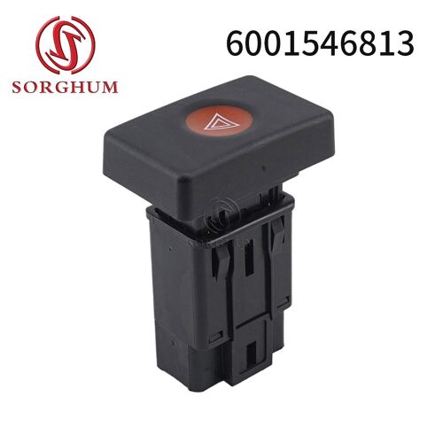 Sorghum-Bouton De Flash D'urgence À L'iode Pour Dacia Renault Logan 08, Interrupteur D'éclairage De Danger, Accessoire De Voiture, 6001546813, 252909503r