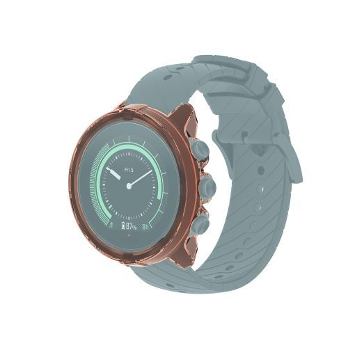 Pour Boîtier De Montre En Silicone Tpu Transparent Suunto 9 - Orange Transparent