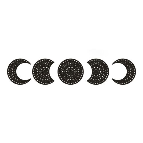 Phases de lune, Art mural, Style scandinave, sculpture, pour salon, chambre et bureau