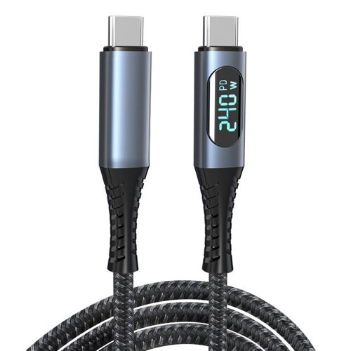 Câble de charge rapide USB 4.0 Type C vers Type C, 40Gbps, 240W PD3.1 pour croissance, moniteurs, outil électrique