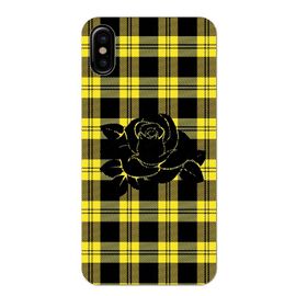 Coque Iphone Xr Tartan Jaune Fleur