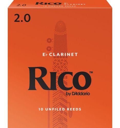 D'addario Rba1020 - Anches - Clarinette Mi Bémol, Force 2, Boîte De 10