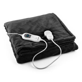 Klarstein Dr. Watson Xl Couverture Chauffante 120w 180x130cm Microfibre - Noir
