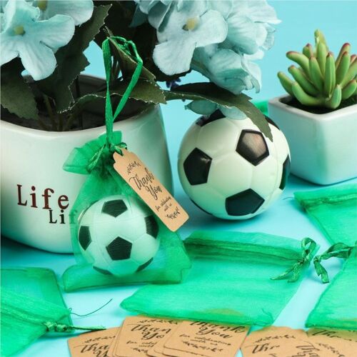 Sac à dos à thème de fête de football 100 pièces, en tissu Non tissé, fête d'anniversaire, sac cadeau à cordon
