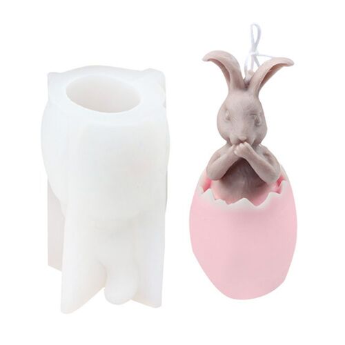 Moule À Savon En Silicone Réutilisable, Coquille D'?Uf, Lapin, Bougies Parfumées, Cadeaux Lavables, Décor De Fête À Domicile Pour Mariages