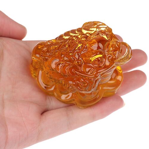 Crapaud Chinois Feng Shui, Grenouille Dorée, Argent, Chance, Fortune, Richesse, Ornements, 1 Pièce