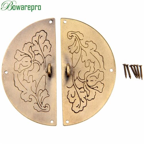 Bowarmpro ¿ boîte à bijoux en Bronze Antique, poignée de meuble en bois Vintage chinois, poignée de traction d'armoire, quincaillerie rétro