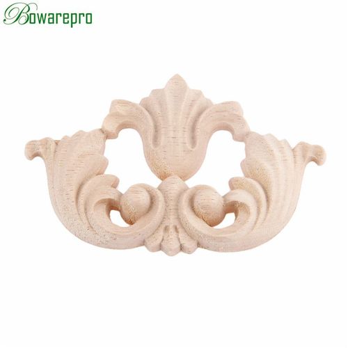 Bowarmpro ¿ sculpture murale en bois, cadre pour meubles, armoires, moulures non peintes, décalcomanies, accessoires décoratifs, 12x8CM