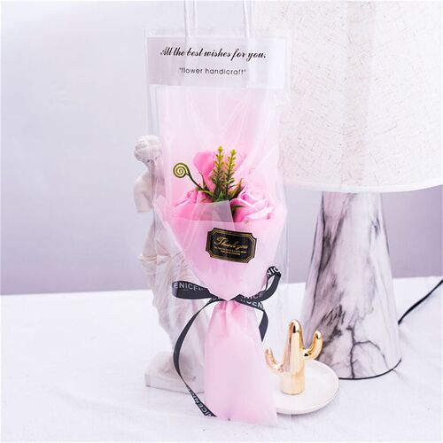 Roses de tournesol savonneuses, pour cadeau de saint-valentin, pour fête des mères, avec sac, pour un mariage, romantique et créatif