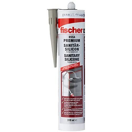 Fischer DSSA Sanitär-siliconee Farbe Dunkel-Grau 053105 310 ml