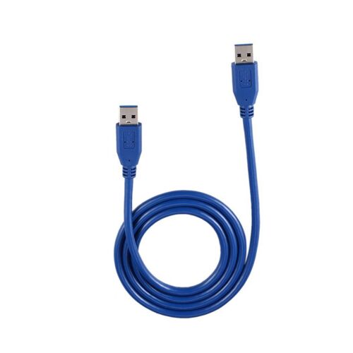 Câble d'extension USB 3.0 mâle à mâle, M2M, bleu solide, Super vitesse, 3ft/1M, accessoires d'ordinateur