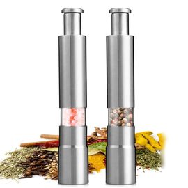 Ensemble De Moulin À Sel Et À Poivre Manuel En Acier Inoxydable, Avec Support En Métal, Outil De Cuisine