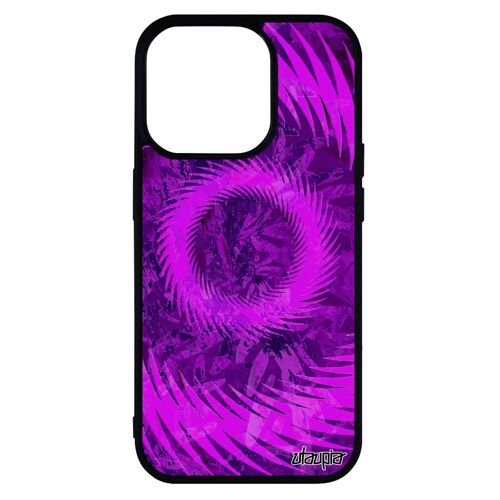 Coque silicone mandala pour iPhone 14 pro rigide telephone aluminium floral design housse coloré motif original violet souple