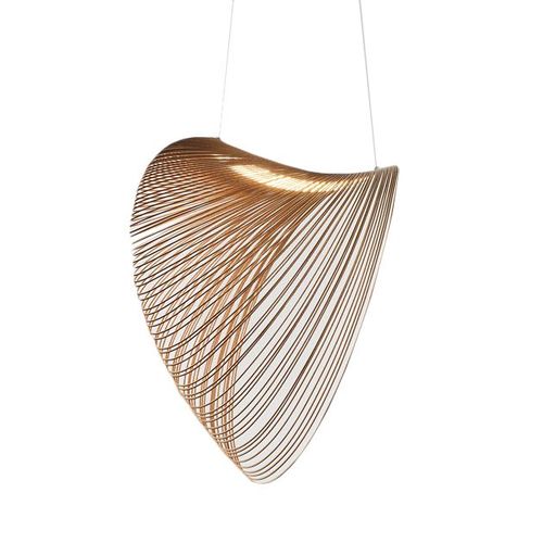 Luceplan Lampe À Suspension Illan Ø 100 Cm (Dimmable Push/Dali - Multicouche De Bouleau Coupé Au Laser)