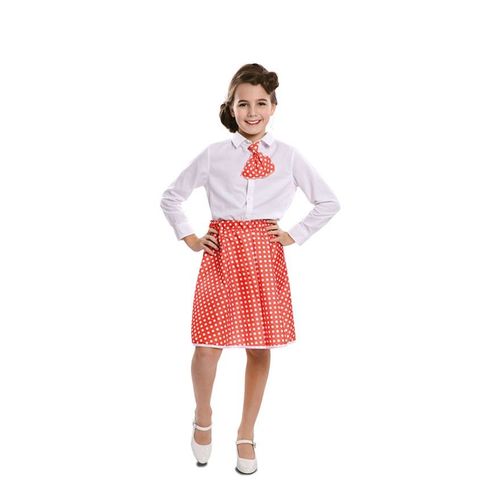 Kit Pin-Up Rouge Pour Les Filles: Jupe Et Cravate (Taille 3-4a)
