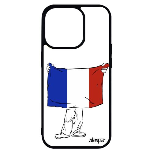 Coque Iphone 14 Pro Max Silicone Drapeau France Français Coupe D'europe Euro Rugby Portable Foot Tricolore Jo Jeux Olympiques