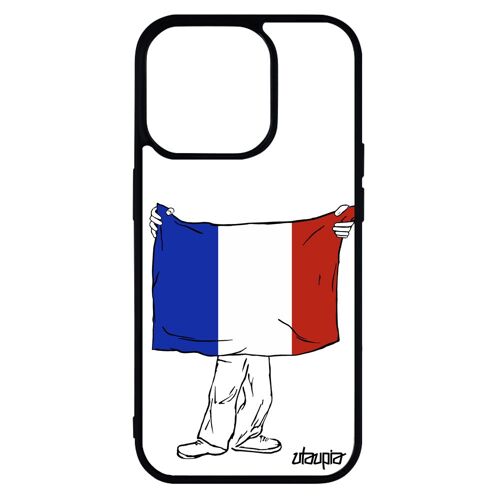 Coque Drapeau France Français Pour Iphone 14 Pro Silicone Coupe Du Monde Alu Football Jo Coupe D'europe Souple Foot Euro Rugby