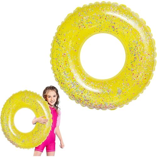 Kal-Bouée Gonflable, Anneau De Natation À Paillettes, Bouée D'été Pour Piscine Et Plage, Fête, Brassard À Paillettes Pour Enfants Et Adolescents À Partir De 2 Ans