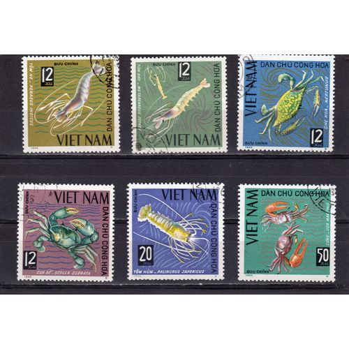 Timbres-Poste Du Viet-Nam Du Nord (Crustacés)