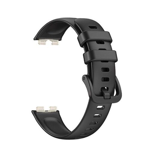 Bracelet En Silicone Lisse Avec Boucle Phonecare Pour Huawei Band 10 - Noir