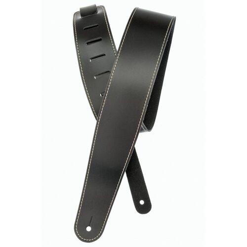 D'addario 25ls00-Dx - Sangle De Guitare En Cuir Classique Avec Couture Contrastante, Coloris Noir