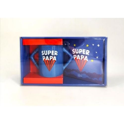 Le Mug Super Papa - Le Cadeau Pour Les Super Papas - Avec 1 Livre