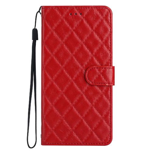 Flip Étui Pour Huawei P10 Pro Bicelle Folio Magnétique Titulaire De Fentes Pour Cartes Portefeuille En Cuir Pu Tpu Antichoc - Rouge