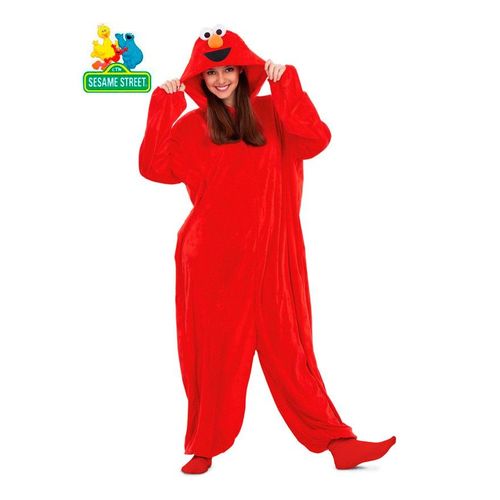 Déguisement De Pyjama Elmo Pour Adultes (Taille M/L)